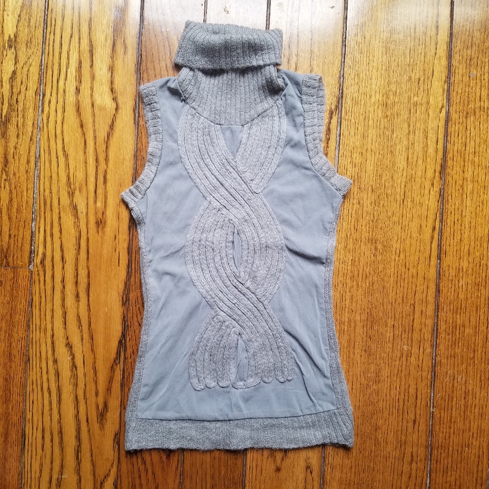 Italian boutique wool short sleeve turtle neck